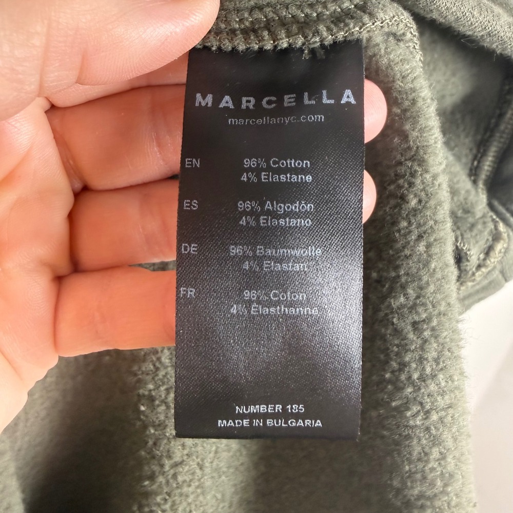Marcella Olive Green Sweatshirt Dress Size Small - Picture 6 of 6